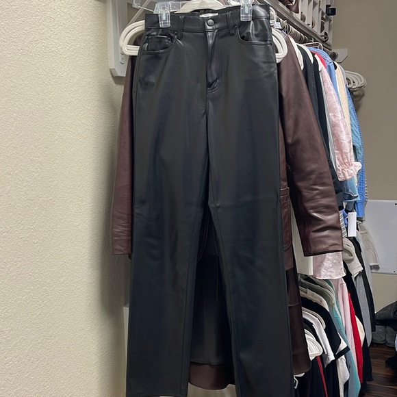 PISTOLA BOOT CUT LEATHER PANTS SZ 25 🖤 - Picture 1 of 4